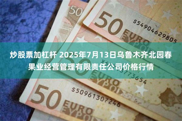 炒股票加杠杆 2025年7月13日乌鲁木齐北园春果业经营管理有限责任公司价格行情