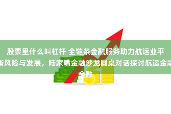 股票里什么叫杠杆 全链条金融服务助力航运业平衡风险与发展，陆家嘴金融沙龙圆桌对话探讨航运金融